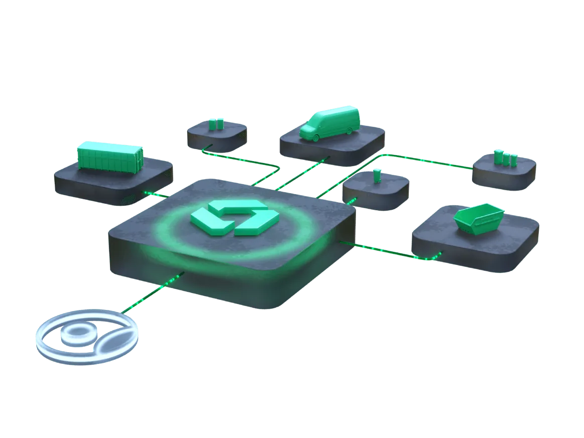 Das entsorgoTOOL verbindet Container, Tonnen und Transporter in einem System